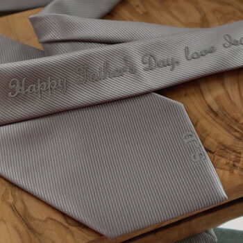 Personalised Initials, Greeting And Secret Message Tie, 4 of 5