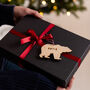 Personalised Wooden Polar Bear Gift Tag, thumbnail 2 of 2