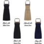 Personalised Artisan Apron With Faux Leather Detail, thumbnail 5 of 6