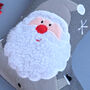 Personalised Grey Knitted Stocking With Santa, thumbnail 3 of 4