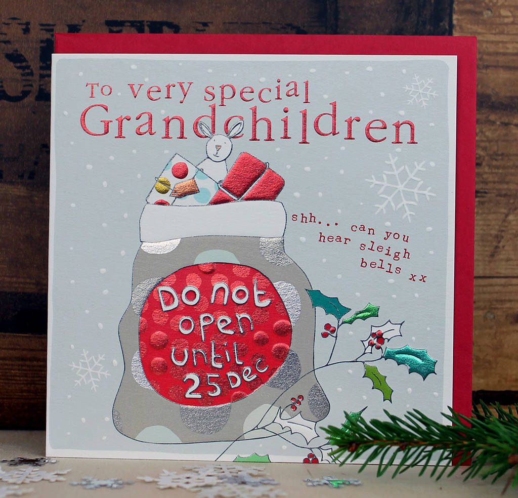 Christmas Card For Grandchildren By Molly Mae | notonthehighstreet.com