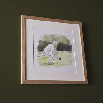 Watercolour Line Golf Custom Portrait, 3 of 11