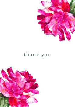 Rose Thank You Cards Pack Of Eight, 3 of 3