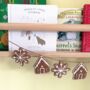 Handmade Gingerbread House Christmas Felt Garland, thumbnail 2 of 5