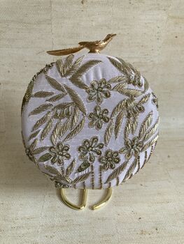 Wren Pink Circular Bird Clutch Bag, 10 of 10