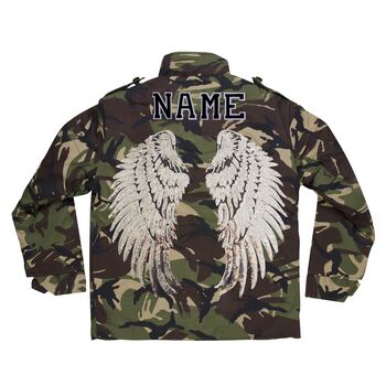 Sequin Wings Personalised Kids Camo Jacket, 9 of 9