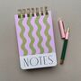 Twin Wire Notepad Wavy Stripes, thumbnail 1 of 2