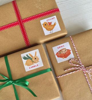 Cute Christmas Personalised Gift Stickers, 2 of 3