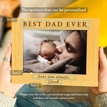 Best Dad Ever Personalised Photo Frame Gift, 11 of 11