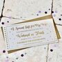 Personalised Gold Foil 'Weekend Away' Gift Voucher, thumbnail 1 of 4