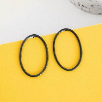 Oval Threader Earrings, 3 of 4