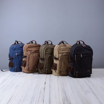 Colourway Canvas Backpack Rucksack, 7 of 12