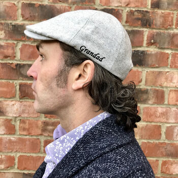 Personalised Secret Father's Day Message Flat Cap, 4 of 11