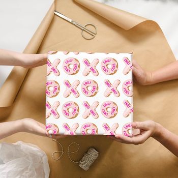 Personalised Ring Donut Wrapping Paper, 5 of 5