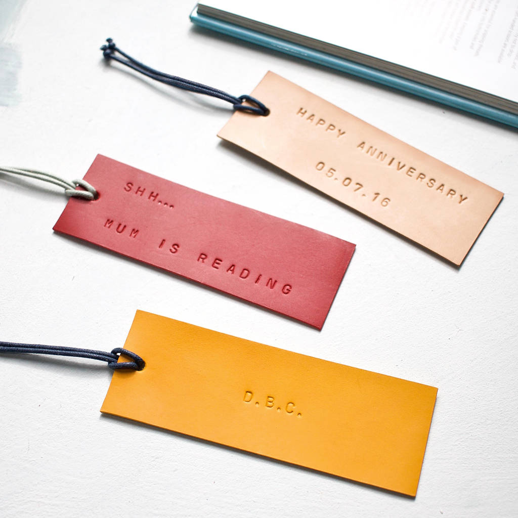 Luxury Personalised Leather Bookmark, 1 of 8