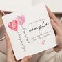 Personalised Heart Balloons Engagement Card For Couple, thumbnail 1 of 7