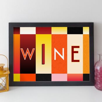 Wine Print Personalised Gift Or Card, 4 of 11