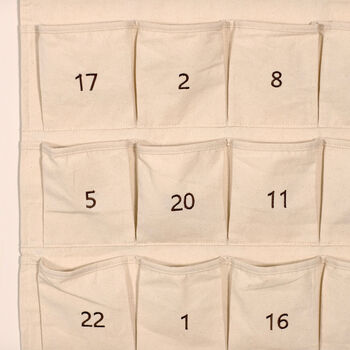 Personalised Canvas Advent Calendar Embroidered, 4 of 12