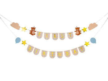 First Birthday Teddy Bear Party Bunting, 2 of 4