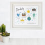 Personalised Father's Day Framed Illustrated Print, thumbnail 2 of 3