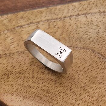 Personalised Initial Signet Ring, 2 of 4