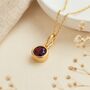 Personalised January Birthstone Necklace In Gold Plated Silver, thumbnail 5 of 11