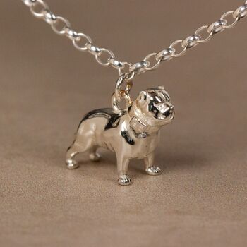 Personalised 3D Pitbull Silver Chain Bracelet, 2 of 10