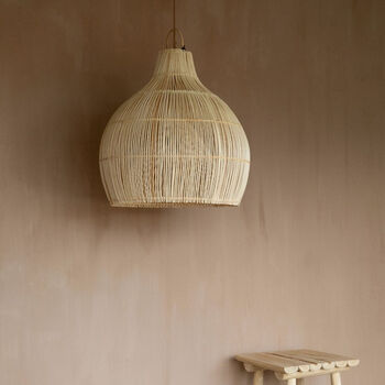 Large Lobster Pot Rattan Lampshade, 6 of 7