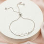 Sterling Silver And Crystal Infinity Slider Bracelet, thumbnail 1 of 3