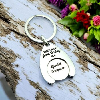 Actual Photo Trolley Token Keyring, Shiny Silver Alloy, 3 of 6