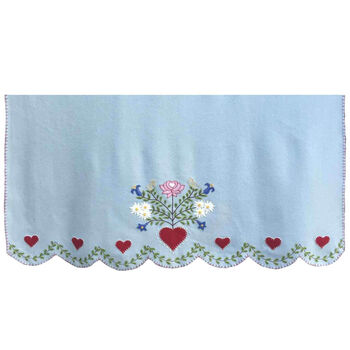 Alpine Edelweiss Embroidered Wool Throw, 2 of 3