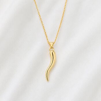 Horn Of Plenty Cornicello Charm Necklace, 2 of 5