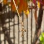 Alix Puffy Cross Charm Chain Pendant Necklace, thumbnail 2 of 4