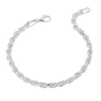 Heavy Sterling Silver Rope Chain Bracelet, 4 of 9