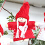 Four Red And White Doll Christmas Tree Decorations, thumbnail 5 of 5