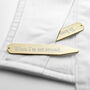 Personalised Gold Plated Collar Stiffeners, thumbnail 7 of 7