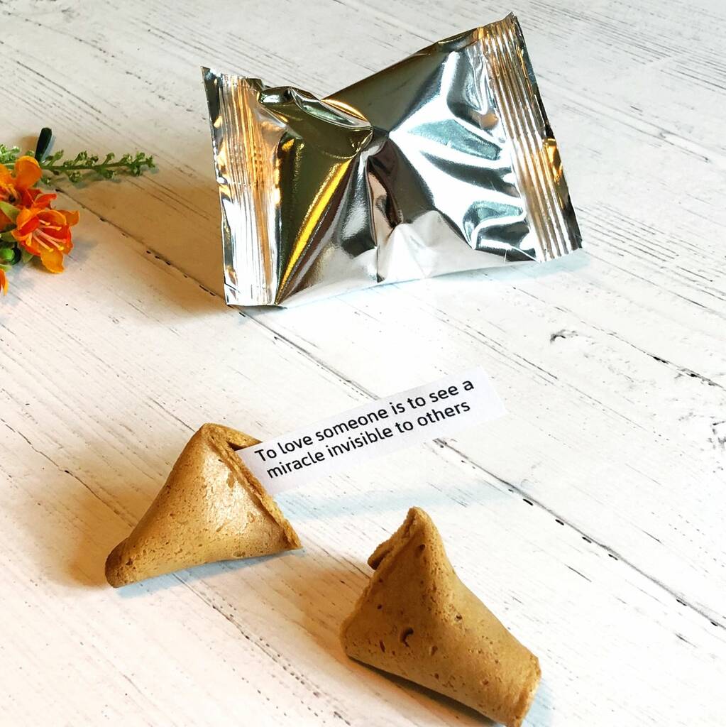 Unusual Wedding Favours Fortune Cookies Silver Wrap By Bunting