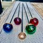 Set Of Five Colourful Glass And Copper Garden Sculptures, thumbnail 11 of 11