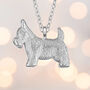 Sterling Silver Scottie Dog Necklace, thumbnail 1 of 11
