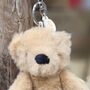 Hudson The Plush Light Brown Teddy Bear Keyring, thumbnail 2 of 2