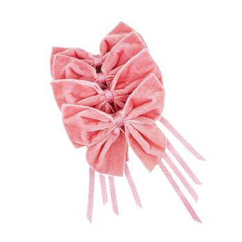 Velvet Pink Napkin Bows Set Of Four, 2 of 3