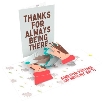 Thanks 3D Pop Up Funny Fathers Day Sh*T Nappy Card, 5 of 7