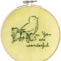 You Are Wonderful Embroidery Hoop Kit, thumbnail 2 of 4