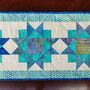 Table Runner With Star Patchwork In Blues And Greens, thumbnail 8 of 10