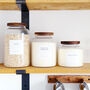 Ribbed Glass Storage Jar With Personalised Label, thumbnail 1 of 12