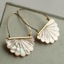 Art Deco Mother Of Pearl Hoop Earrings, thumbnail 3 of 11