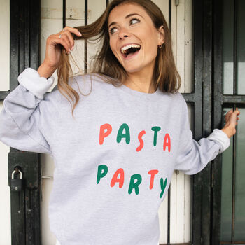 Pasta Party Women’s Slogan Sweatshirt, 2 of 3