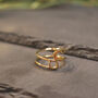 Adjustable Safety Pin Ring 18ct Gold Plated, thumbnail 5 of 6