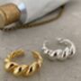 14 K Gold Or Silver Twist Link Ring, thumbnail 9 of 9