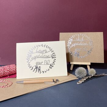 Personalised Ph D Congratulations Card, 3 of 9